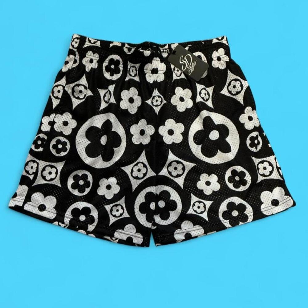 Sd styles black white shorts